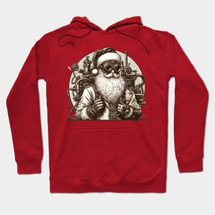 Backpacker Steampunk Santa Hoodie